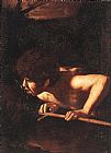 Caravaggio St. John the Baptist at the Well painting